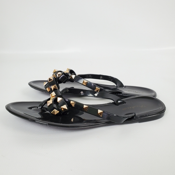Studded Bow Rubber Flip Flops - Picture 10 of 13
